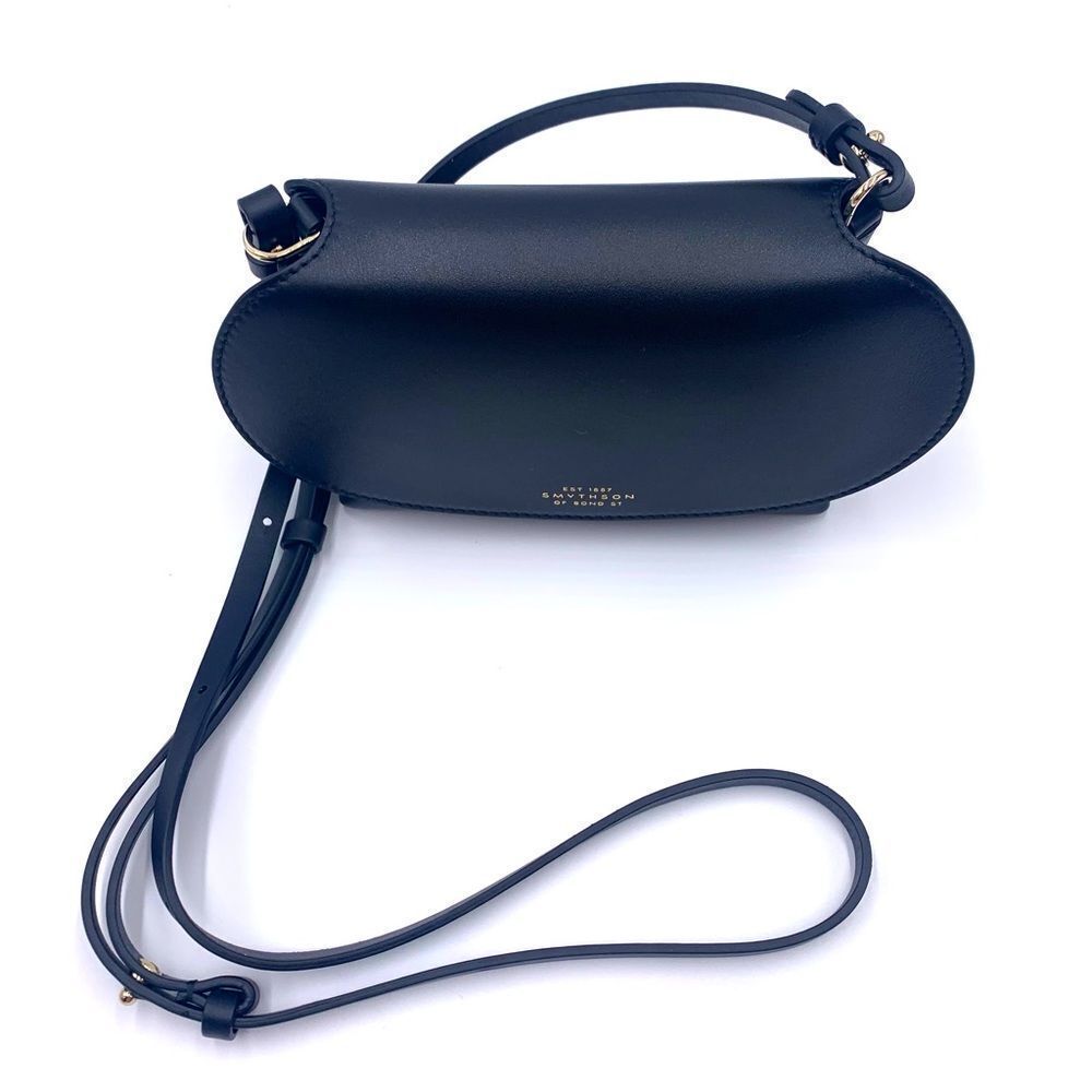 Auth New, Never Used Smythson Black Mini Crossbody Pillow Bag Pristine Condition - Picture 8 of 16